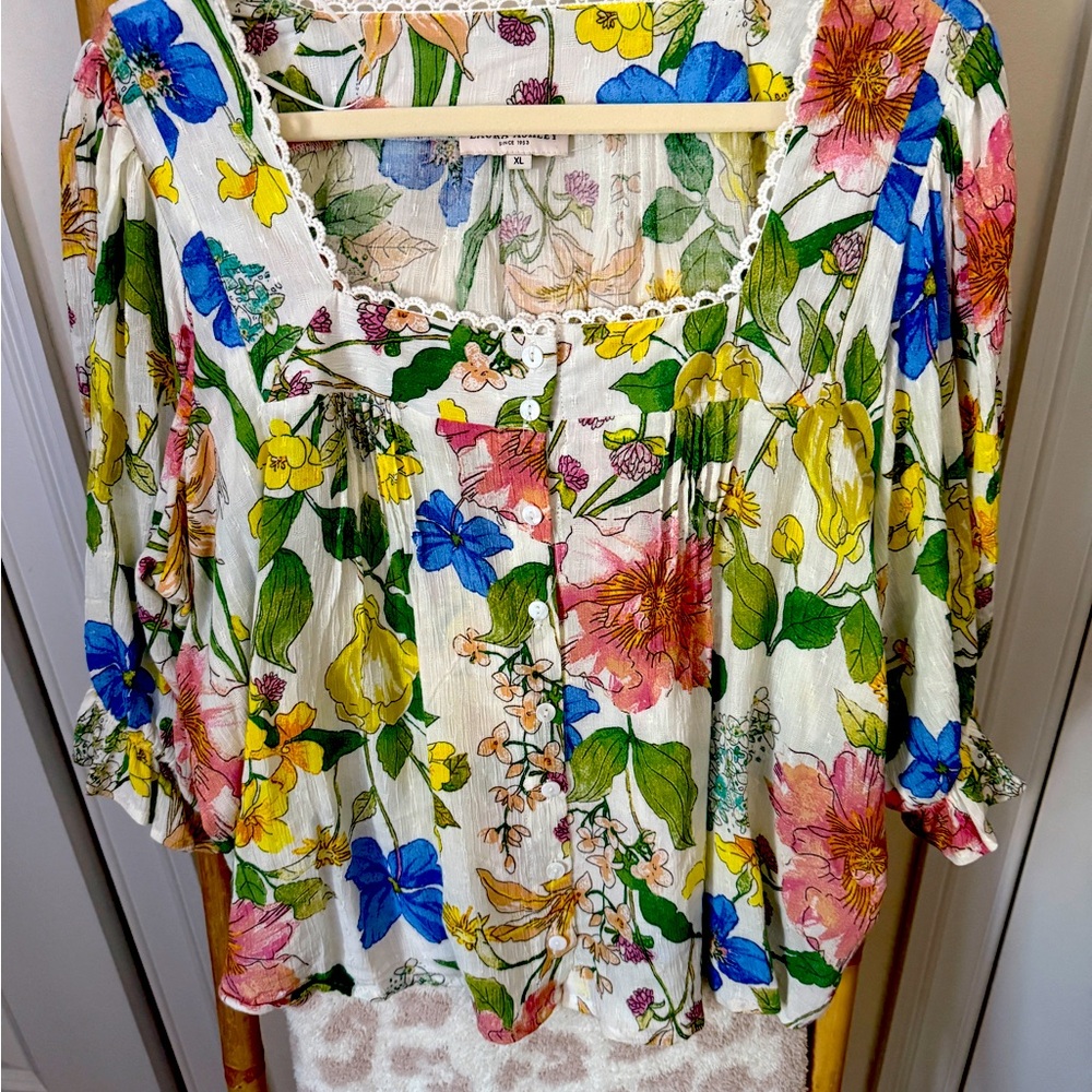 Laura Ashley Floral Multicolor Women's Top
